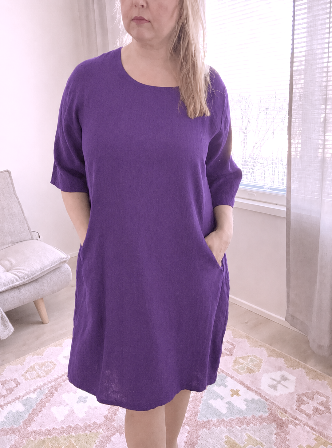 Pellavamekko Aino Violetti